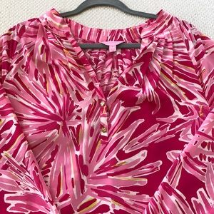 Lilly Pulitzer Elsa Silk Top.